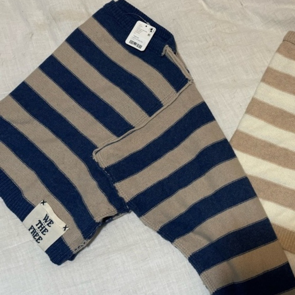 HOLDING - striped free people sweater